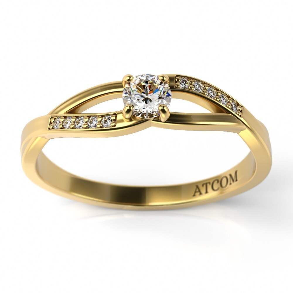 Inel de logodna din aur galben cu diamant Robert 60