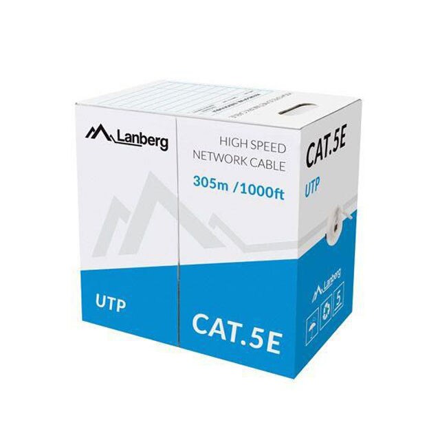 Cablu Lanberg LCU5-10CC-0305-S UTP , CCA, cat. 5e, 305m, gri
