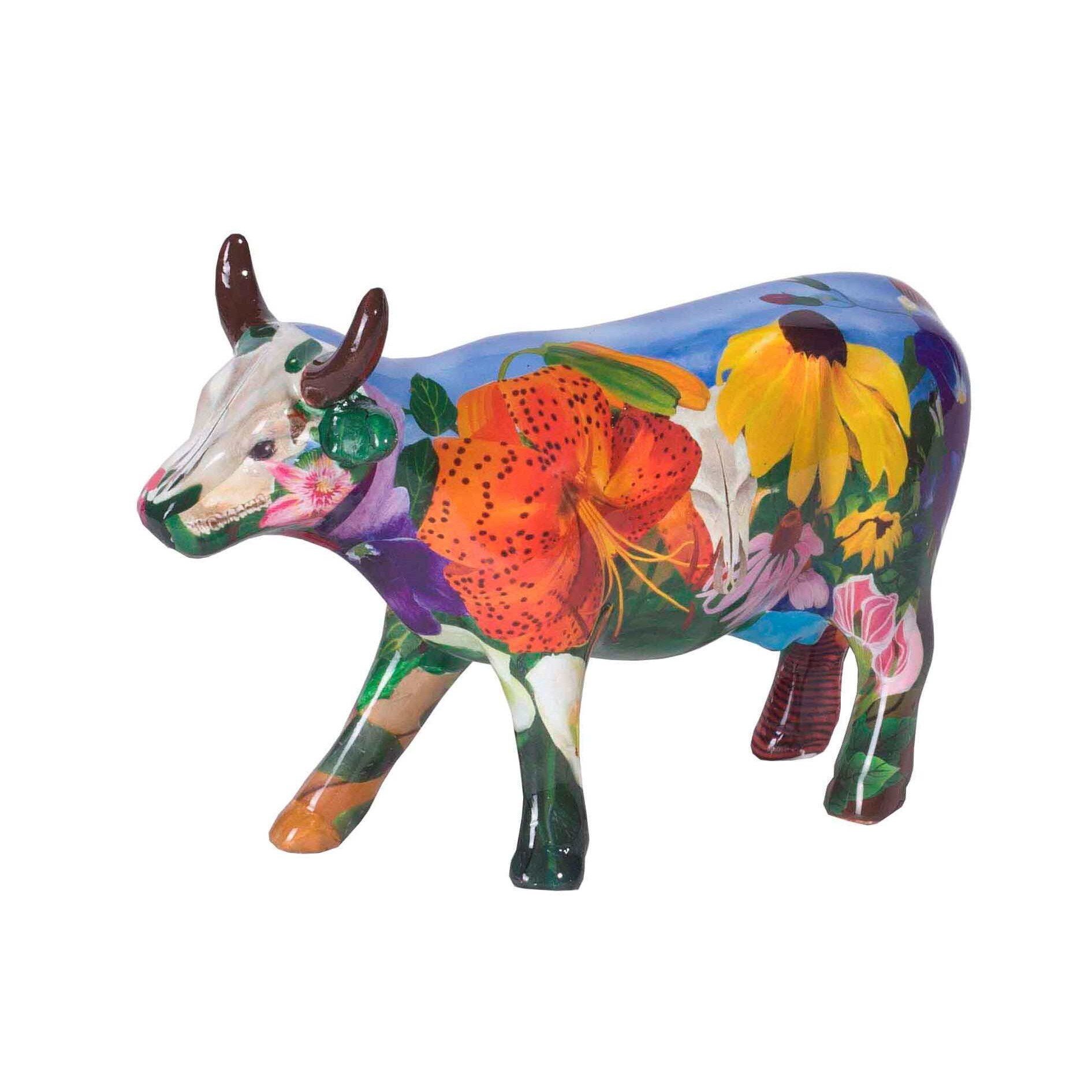 Figurina vacuta, CowParade, Georgia O Kowffe, M, ceramica