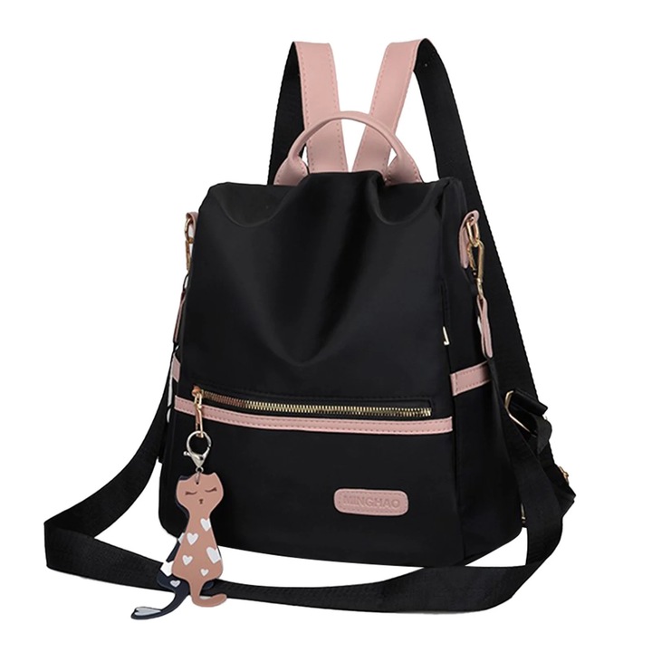 Rucsac dama ZYBLSSBB multifunctional negru 31x28x12cm antiefractie