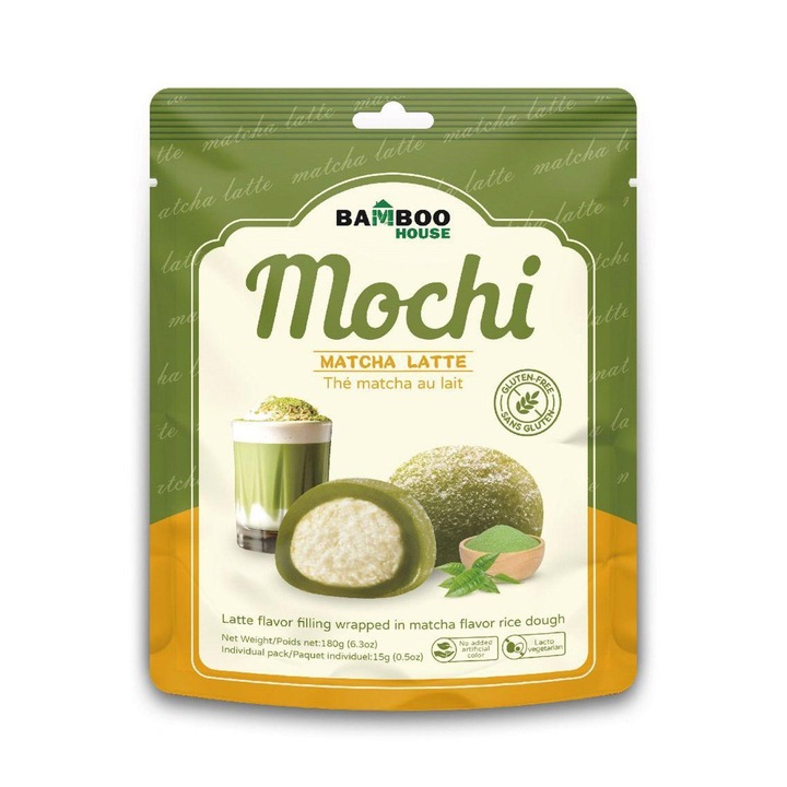 Mochi - Desert Japonez din orez cu aroma matcha latte 180gr