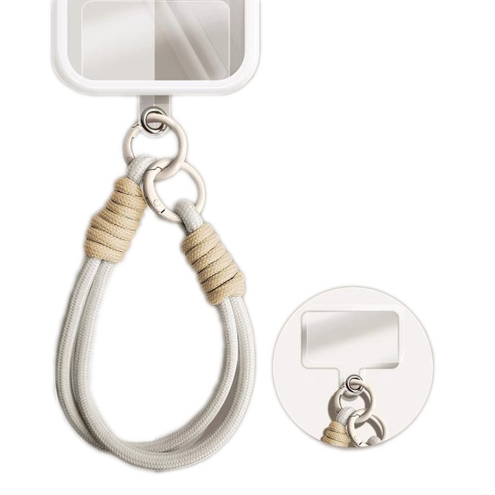 Snur universal pentru telefon mobil, curea portabila din poliester, bej, set cu 1 curea ajustabila