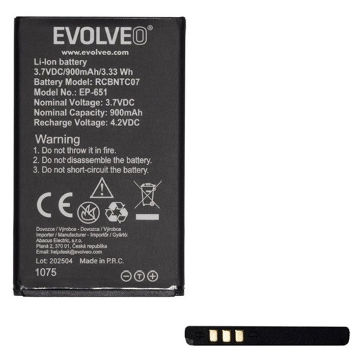 Evolveo EP-650 EasyPhone XD Evolveo akkumulátor 900mAh li-ion, gigapack csomagolás