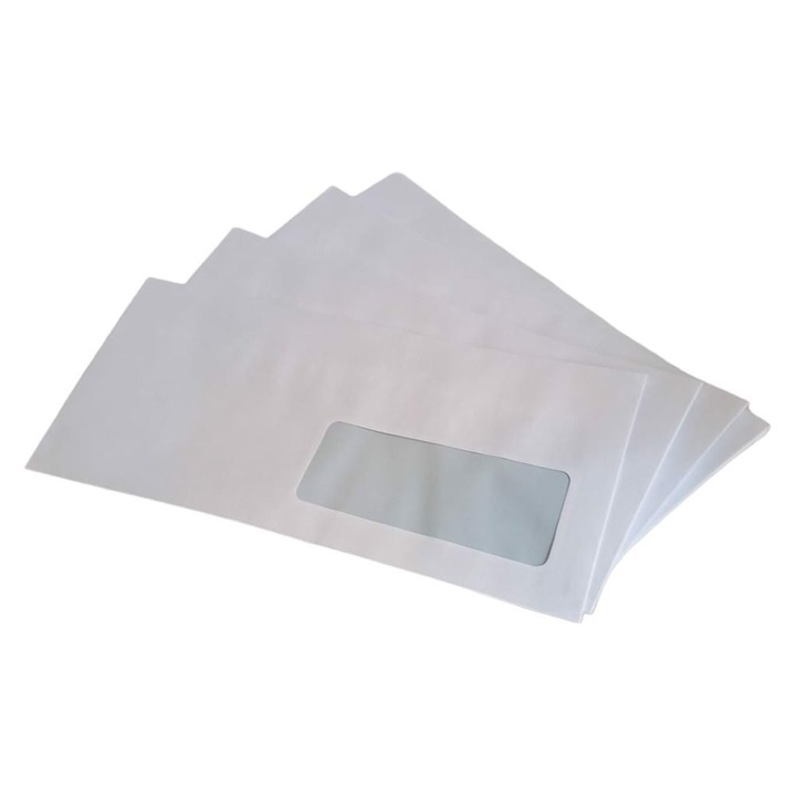 Borítékok, AAMAZON, 500 darabos készlet, fehér, 11x23cm