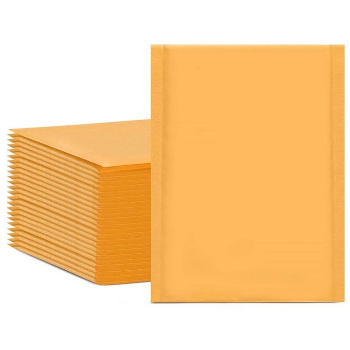 Plicuri cu bule, HBselect, set 50 bucati, autocolante, aurii, 10,2x20,3cm