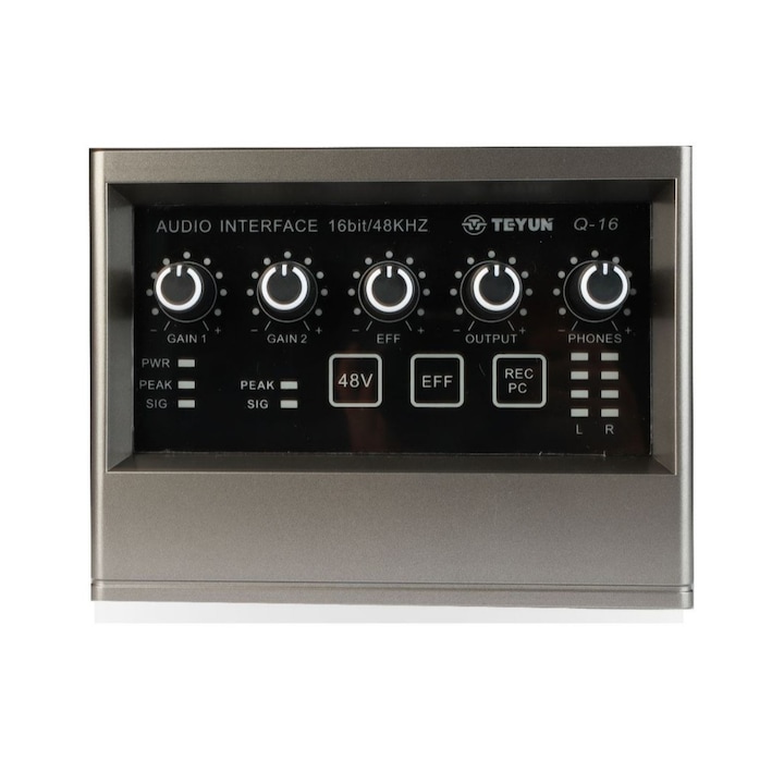 Звукова карта UWOT, Външна, 16 бита, 48 KHz, Черен