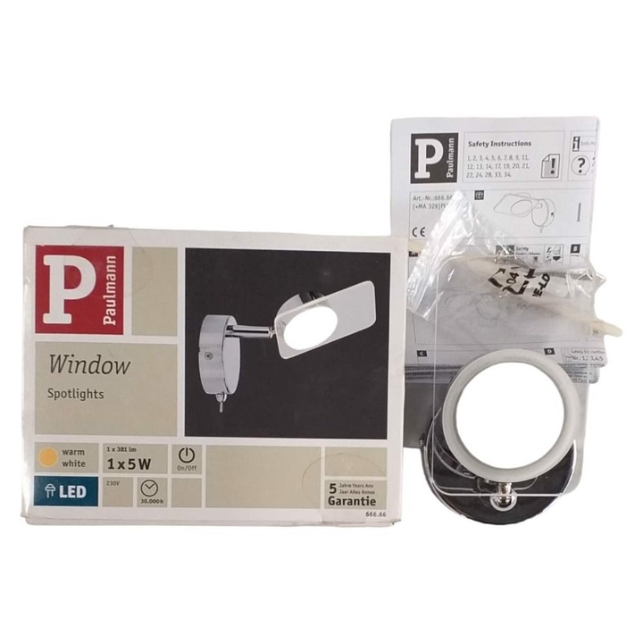 Reflector LED Paulmann 5W crom transparent 13x8x8cm