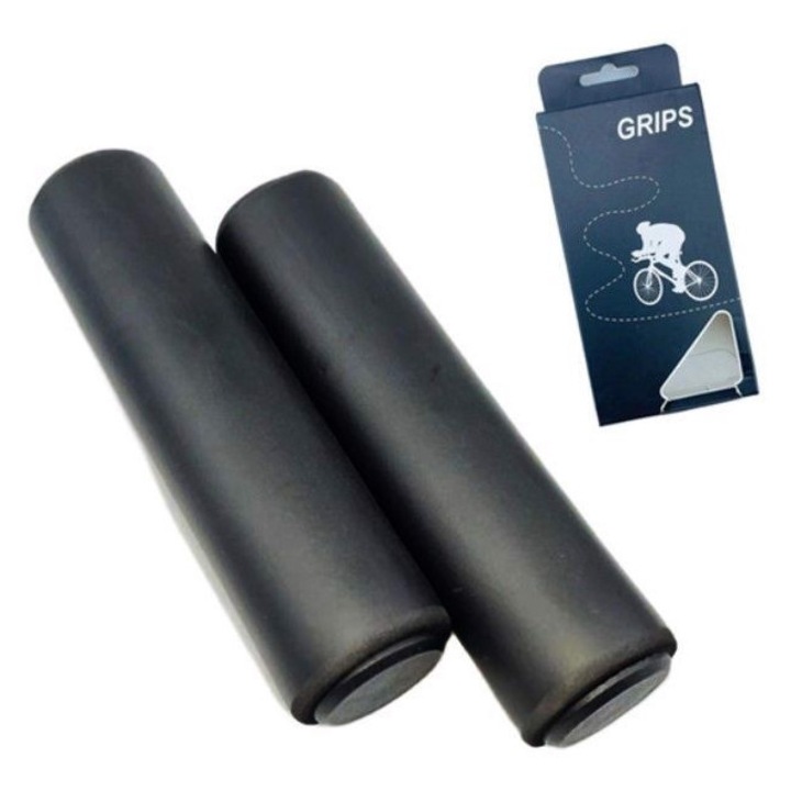 Mansoane bicicleta AAMAZON, set 2 bucati, antiderapante, negru, ultrausoare