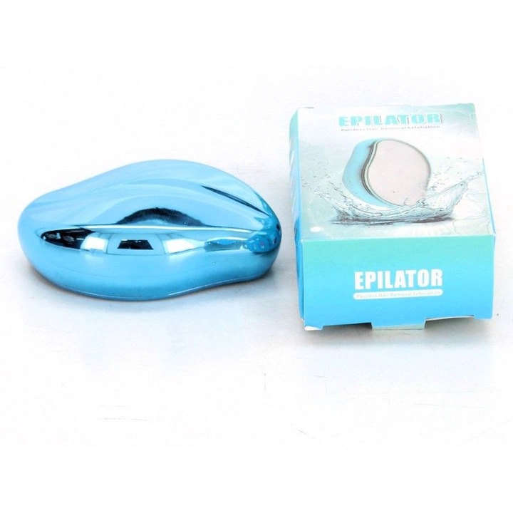 Epilator Crystal pentru femei, fara durere, albastru