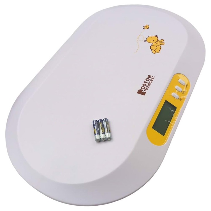 Cantar bebelusi Boston Tech, 20kg, alb, 60x37x8cm