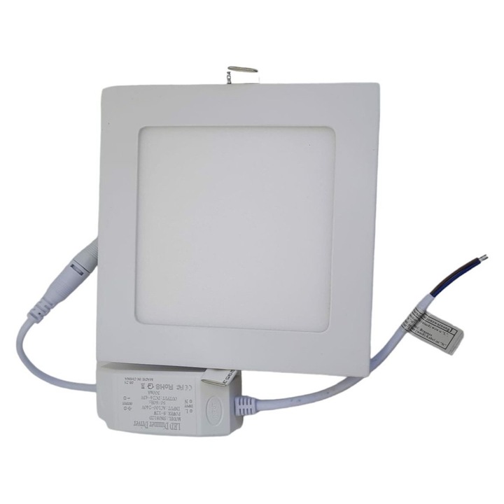 LED таванна лампа 9W, Greenclick, топло бяла светлина, 14.5x14.5x2.5см
