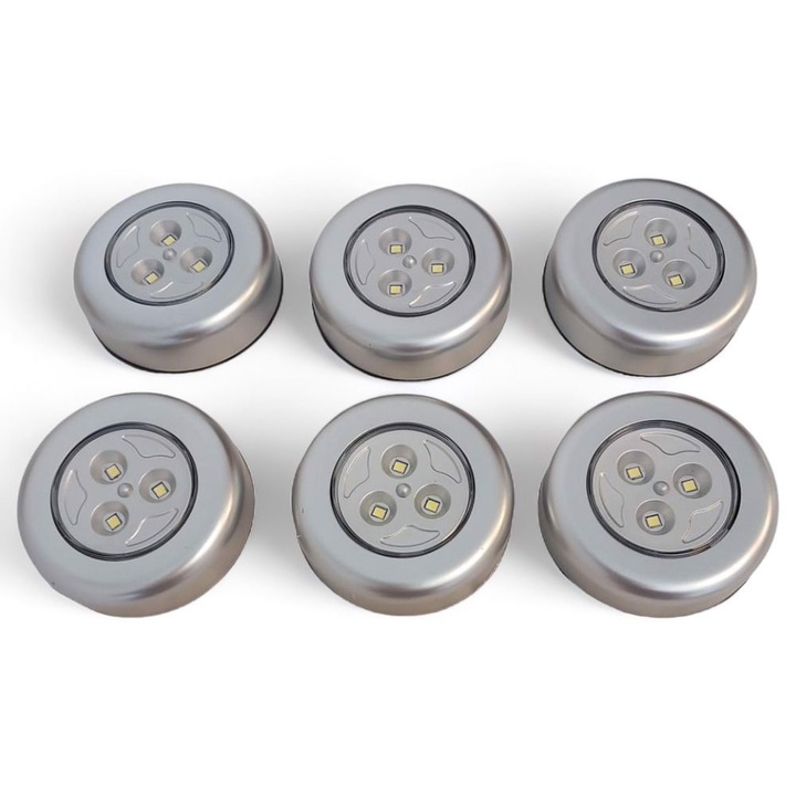 Set 6 lampi de noapte LED fara fir pentru dulap