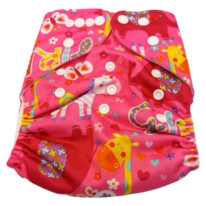 Scutec reutilizabil Amazon Ole Baby, roz, dimensiune universala-regulabila, material antibacterian