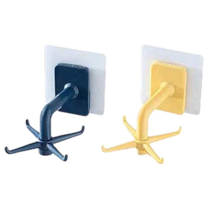 Suport autoadeziv pivotant pentru perete, 2 bucati