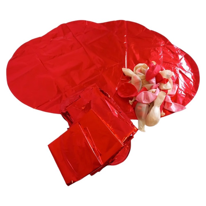 Születésnapi dekorációs szett, Amazon, piros lufik, 22x23cm