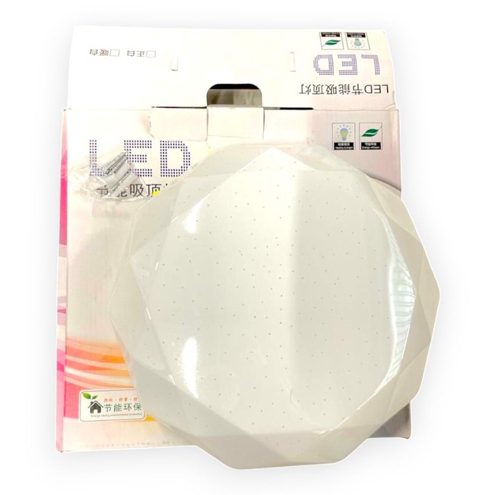 LED плафон 12W, DEBEME, 3 цвята, бял с точки, диаметър 28 см