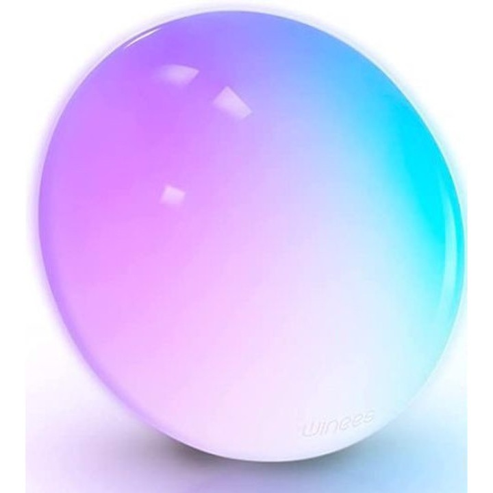 Lampa de birou inteligenta Winees, RGB, control vocal, 18x18x8,9cm