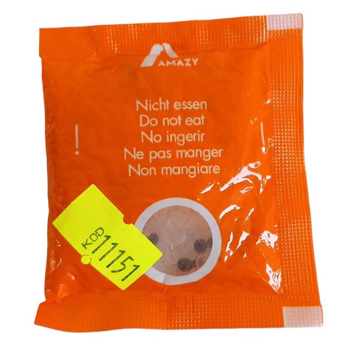 Гел за абсорбиране на влага, Amazy, 10 г, за електронни устройства с индикаторни топчета