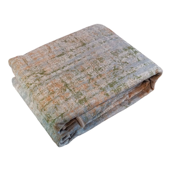 Covor abstract TOPICK 120x180cm verde, din poliester, antiderapant