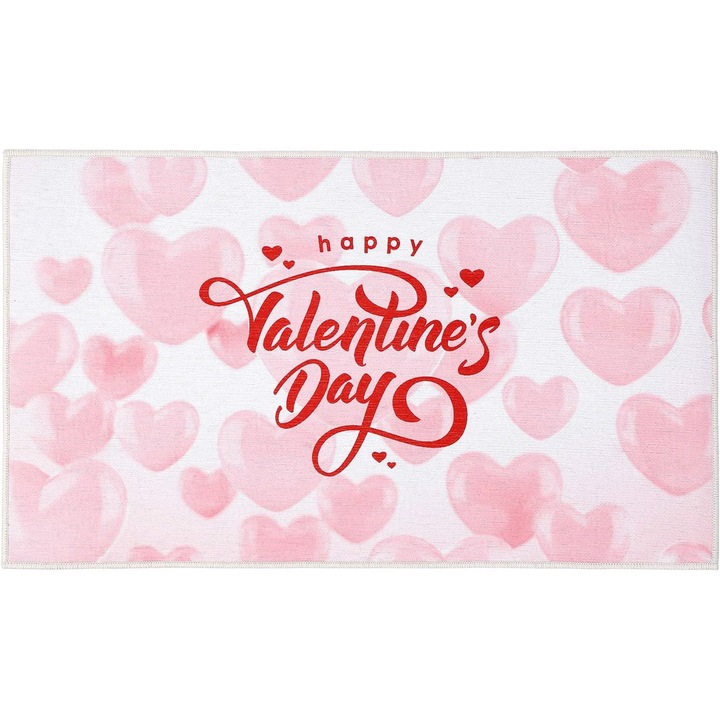 Bejárati szőnyeg, rózsaszín szívekkel, 40x80cm Amazon