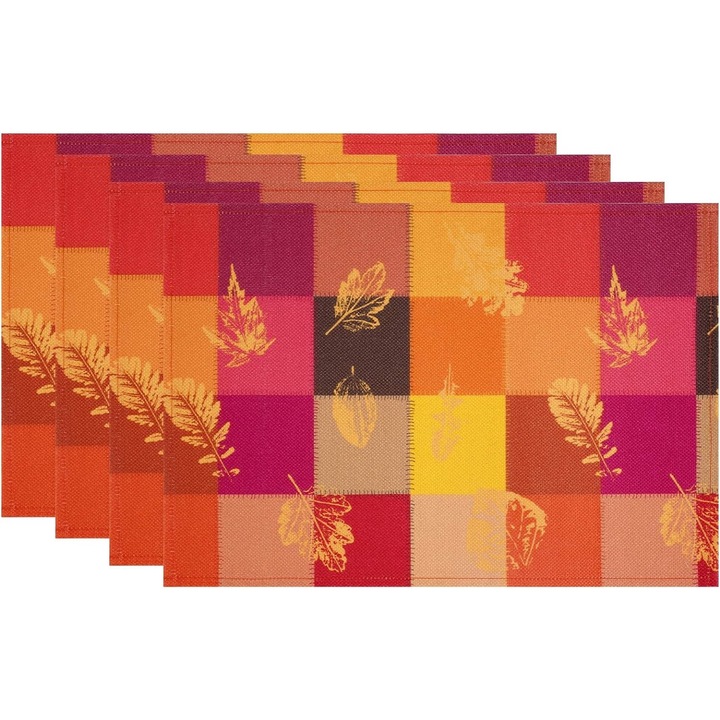 Set 4 servete de masa Yrendenge, colorat, 30x45cm, impermeabil, antiderapant