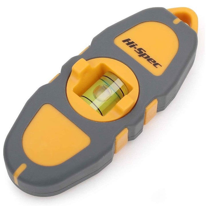 Detector magnetic de perete si nivela Hi-Spec, 2 magneti, 14,8x9,7x3,7cm