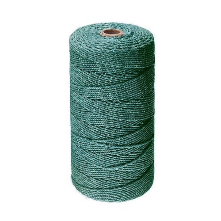 AAMAZON makramé zsinór, 3 mm, 100 m, sötétzöld, 100% pamut