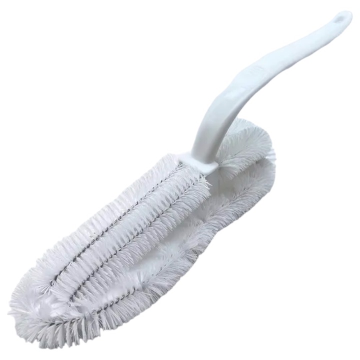 Perie de curatare pentru incaltaminte AAMAZON, 3D, alb, din nylon PP