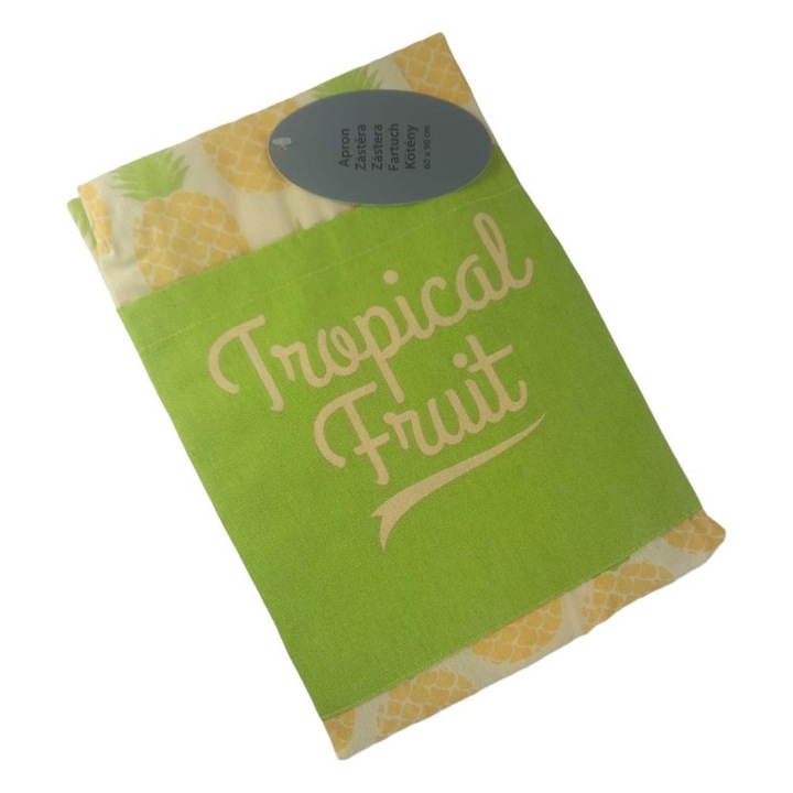 Fartuch bucatarie, AAMAZON, 60x90cm, bumbac, design ananas