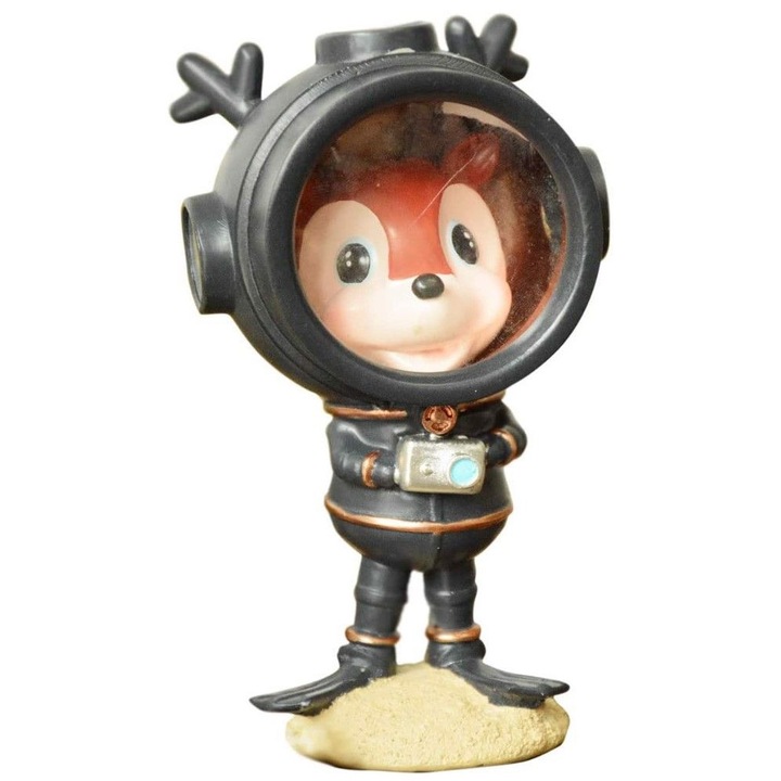 Figurina decorativa, AAMAZON, jelene nurek, 9x8x15cm, rasina