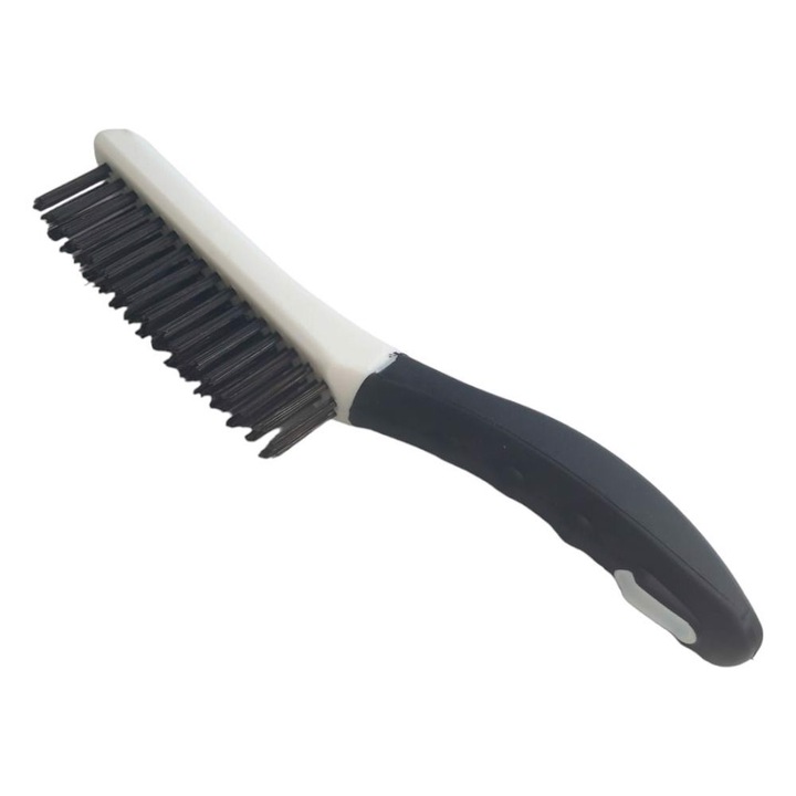 Perie de sarma AmazonBasics, 27cm, gri/negru, cu maner profilat