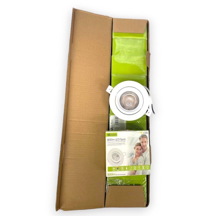 Set 9 spoturi LED incastrate AAMAZON 9W, IP44, 114mm, 50mm adancime