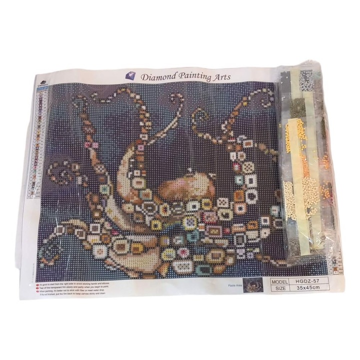 Set de pictură cu diamante Pttozan, model Caracatiță, 35x45cm, complet, 5D DIY