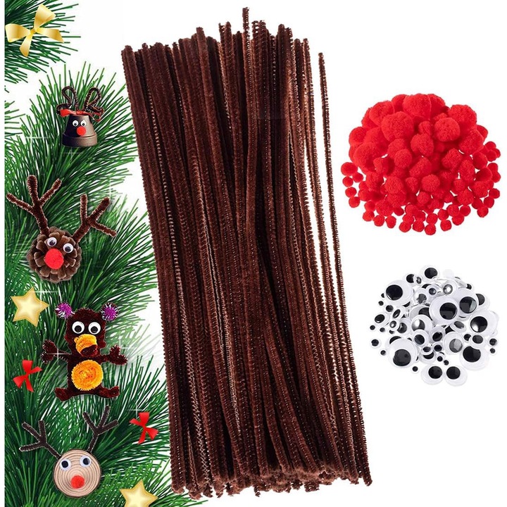 Set creativ pentru copii, FUKPO, 350 elemente, 31x16,3x6cm