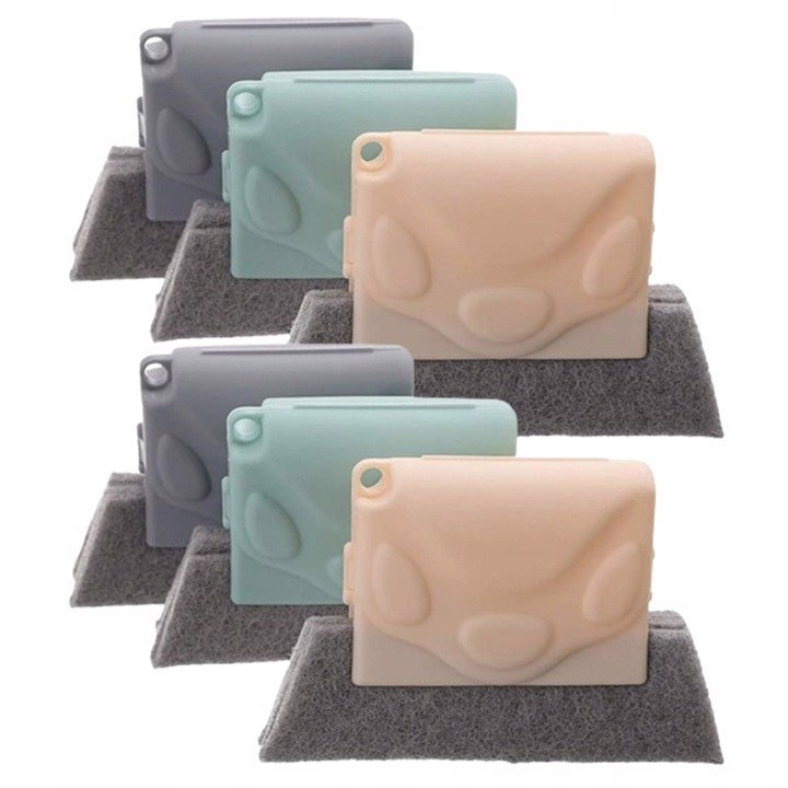 Set 6 perii de curatare pentru fante, Amazon, 13x8x3cm, material ABS, cap de spuma detasabil