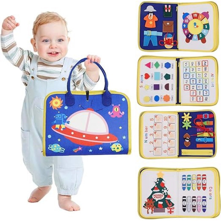 Tabla senzoriala Montessori cu litere si numere