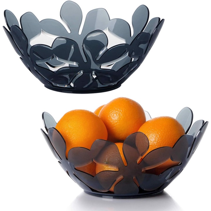 Masca geometrica pentru fructe si legume, Karadrova, 2 bucati, transparent, 26x13cm