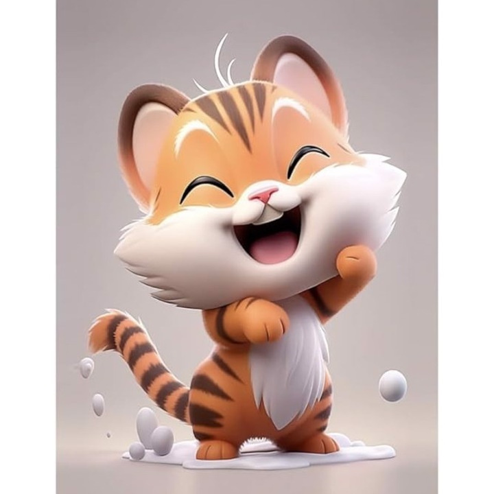 Set de artizanat, Amazon, Haft Diamentowy 5D, Tygrys, 30x40cm