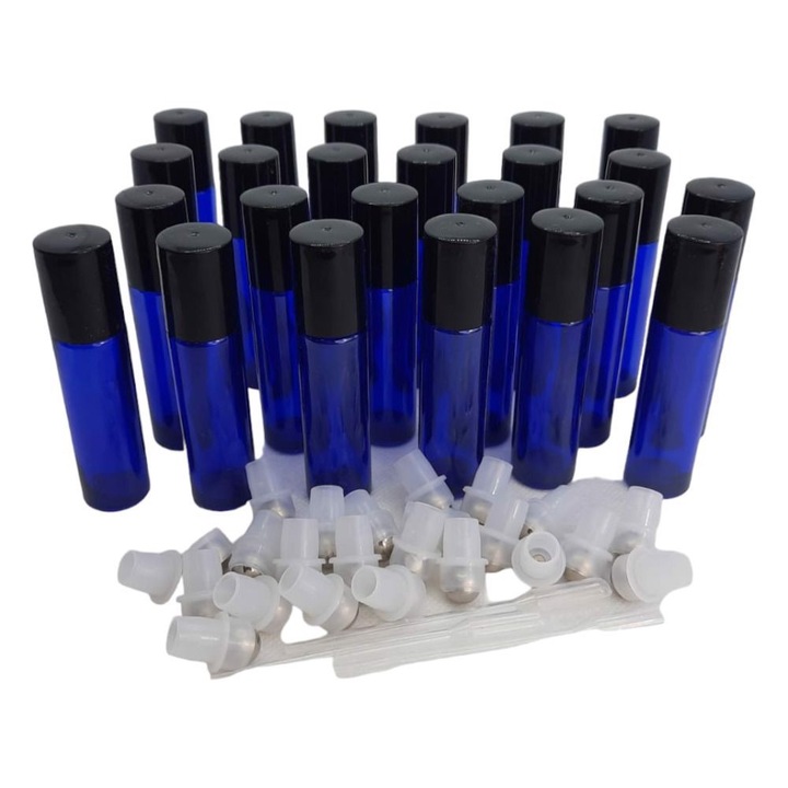 Set Sticle cu pipeta, sticla, albastru, 24 buc.