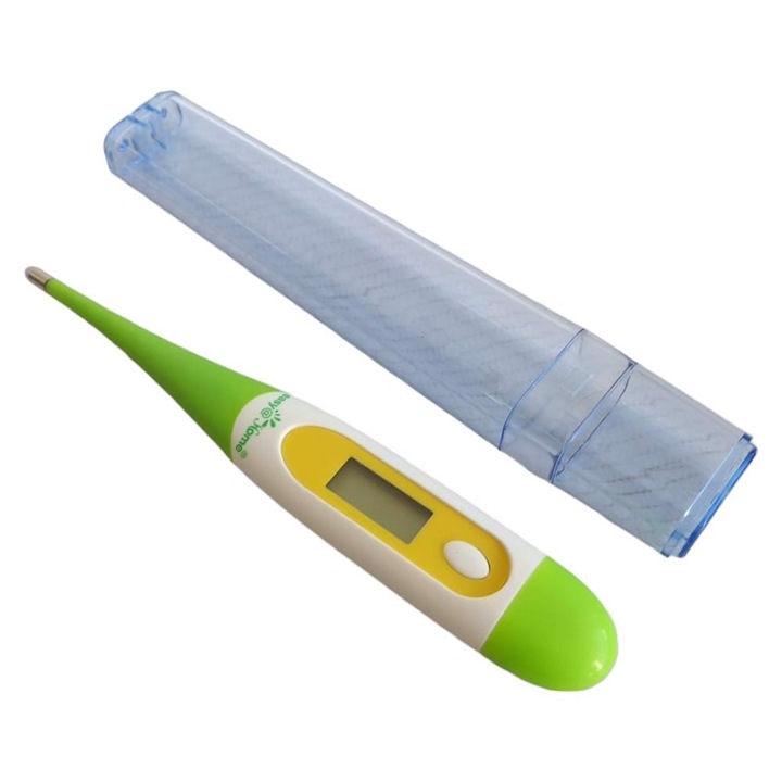 Termometru LCD cu varf flexibil si moale, verde