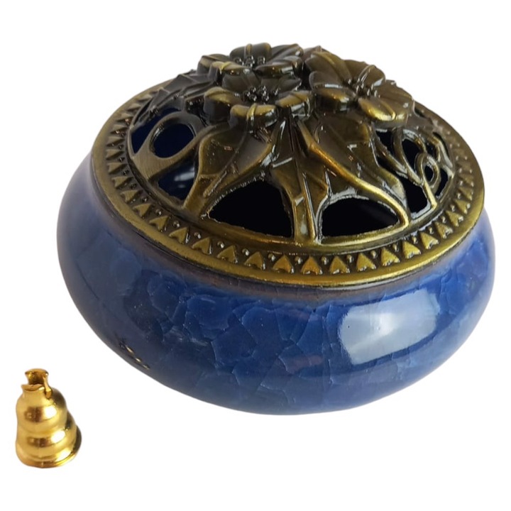 CONSERVATOR DE TAMAIE CERAMICA DECORATIV ALBASTRU