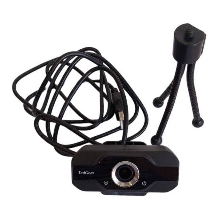 TedGem CE0140-01 1080p уеб камера, с микрофон, USB, 3.6 мм, 12.4x7.6x6.2 см