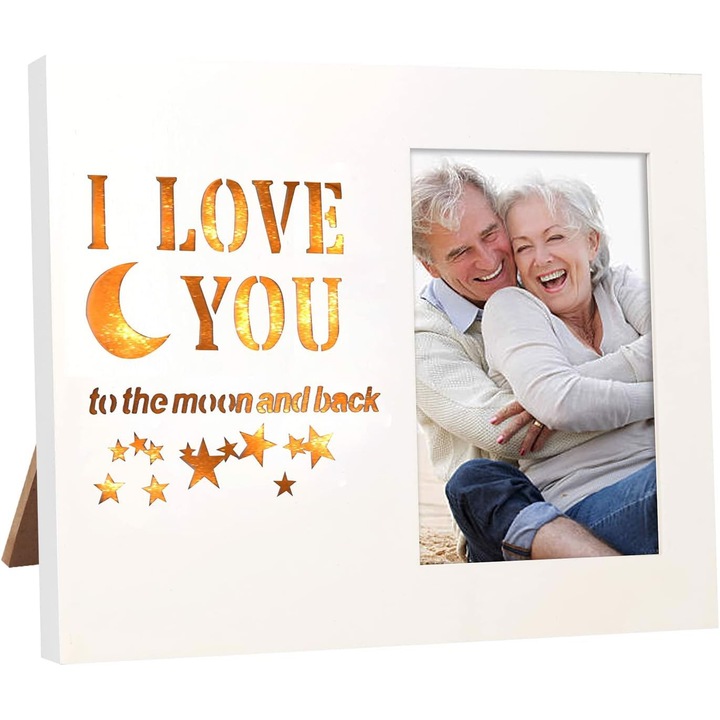 Rama foto iluminata I LOVE YOU