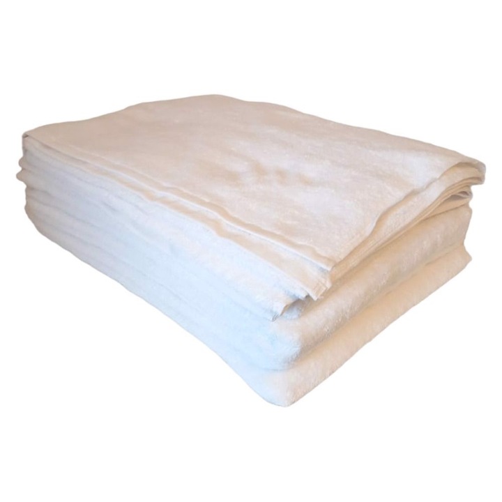 Set prosoape ZOLLNER, 5 bucati, 100% bumbac, alb, 100x150cm