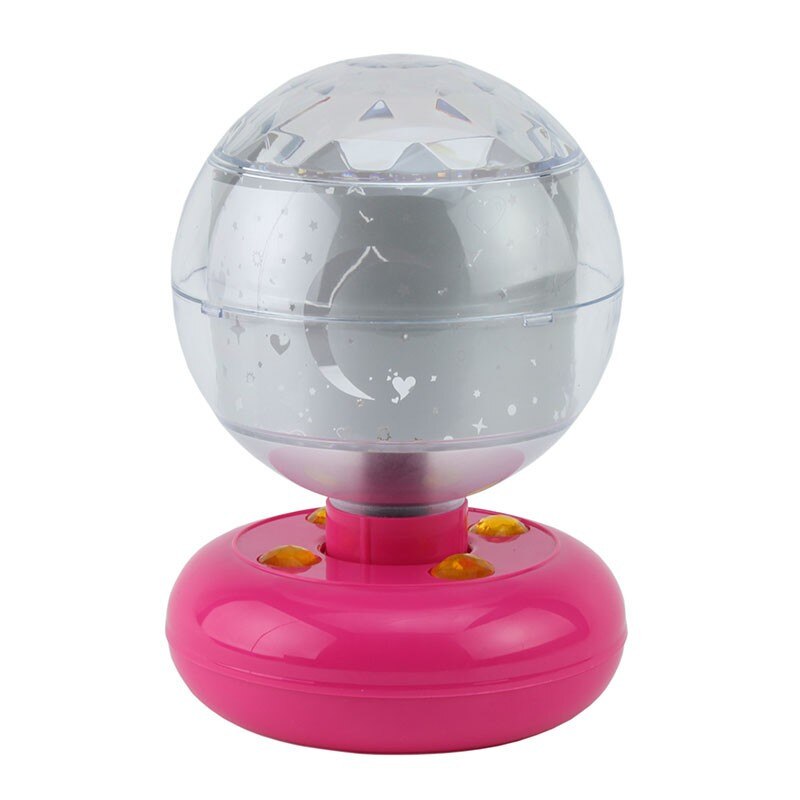 Glob LED 0.06W, Globo Lighting, rotativ, proiectie figurine, baza roz, Globo