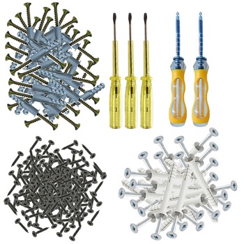 Pachet - 500 x Surub autofiletant, 45mm + 100 x Diblu cu holsurub 8x40 mm prin insurubare + 100 x Diblu prin bataie 6x40mm + 3 x Surubelnita control 220V + 2 x Surubelnita doua capete, cruce si dreapta Pachet - 500 x Surub autofiletant, 45mm + 100 x Diblu cu holsurub 8x40 mm prin insurubare + 100 x Diblu prin bataie 6x40mm + 3 x Surubelnita control 220V + 2 x Surubelnita doua capete, cruce si dreapta