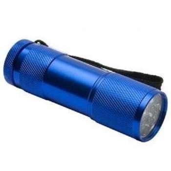 Lanterna din aluminiu cu 9 LED-uri superluminoase rezistenta la socuri si umezeala culoare albastra Lanterna din aluminiu cu 9 LED-uri superluminoase rezistenta la socuri si umezeala culoare albastra