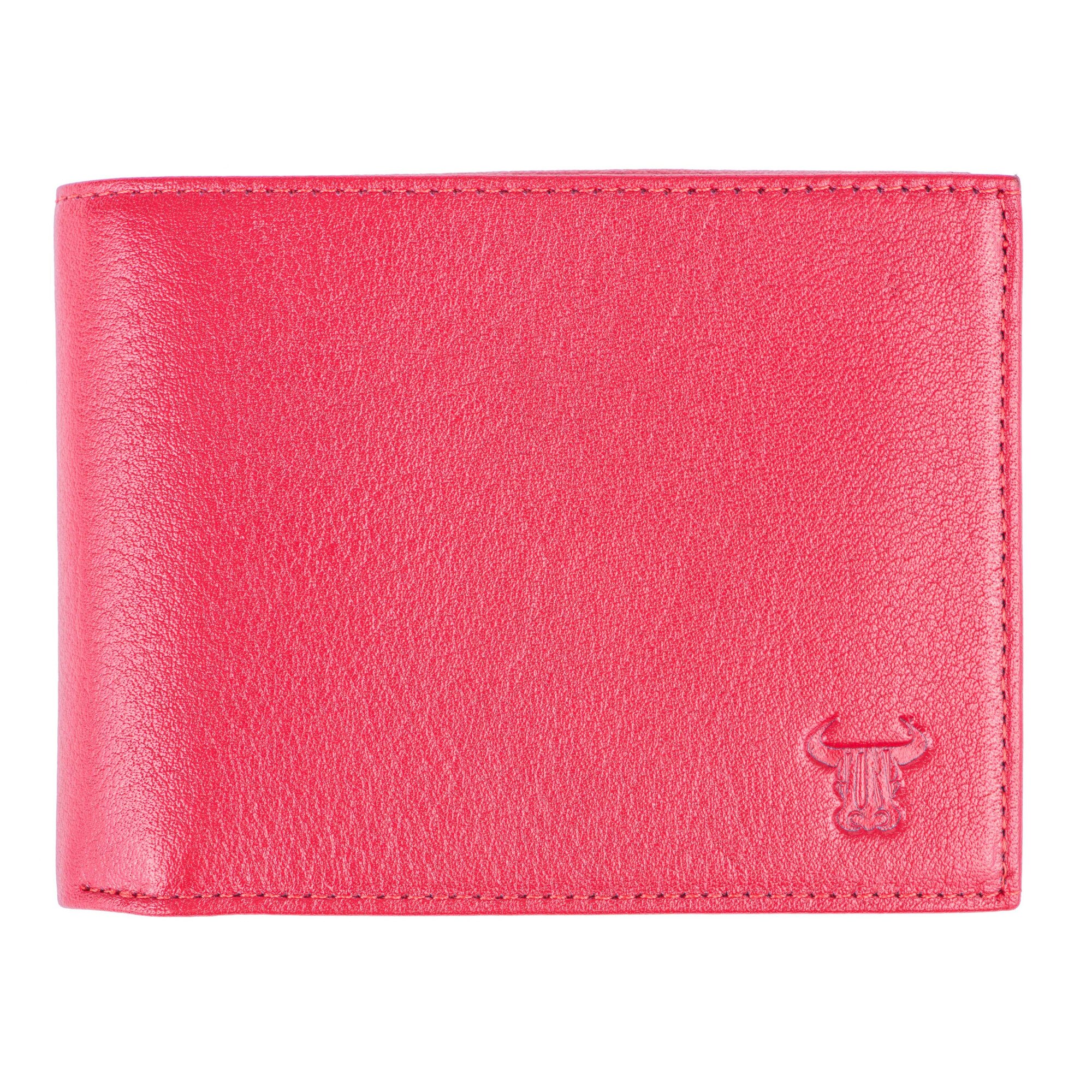 Portofel piele barbati,Toro Nero, Red sensation