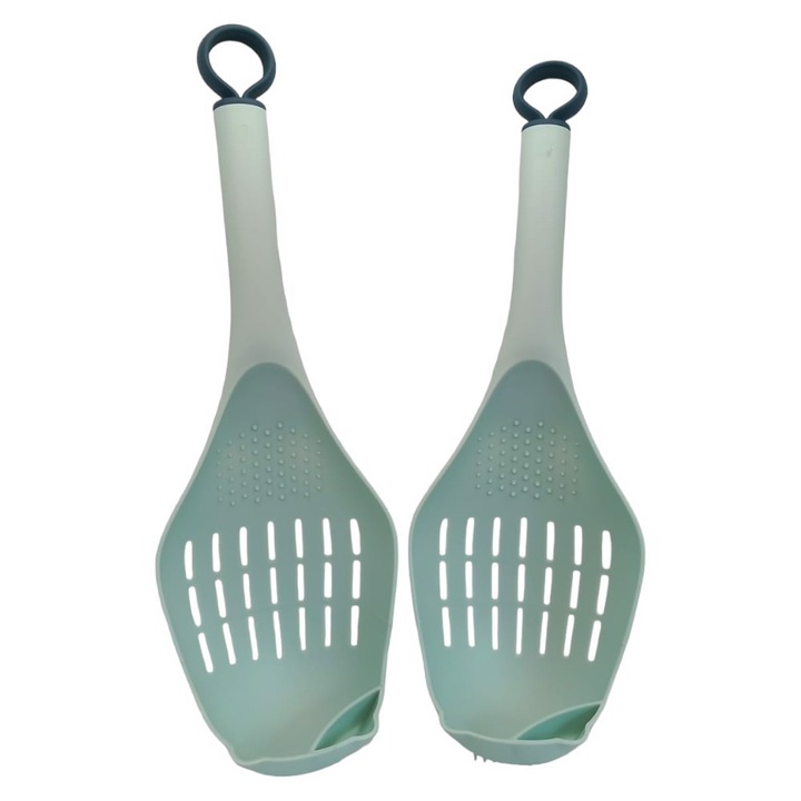 Lingura multifunctionala, albastru, silicon, set 2 bucati