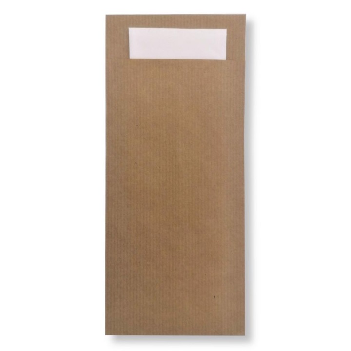 Cutie de tacamuri din hartie kraft, servetele, 100 buc.